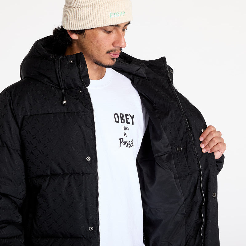 Daily Paper Monogram Puffer Jacket Black