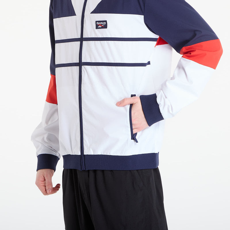 Reebok Heritage Logo Track Top White/ Navy/ Red