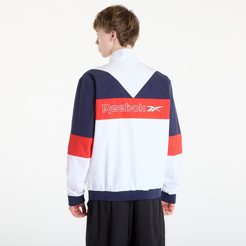 Reebok Heritage Logo Track Top White/ Navy/ Red