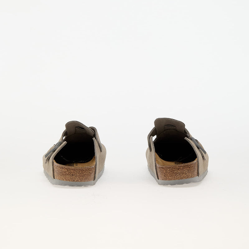 Birkenstock Boston Suede Leather Stone Coin