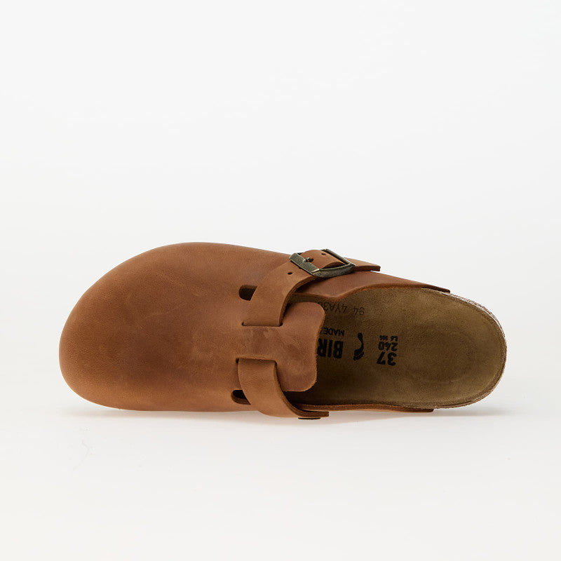 Birkenstock Boston Natural Leather Oiled Cognac