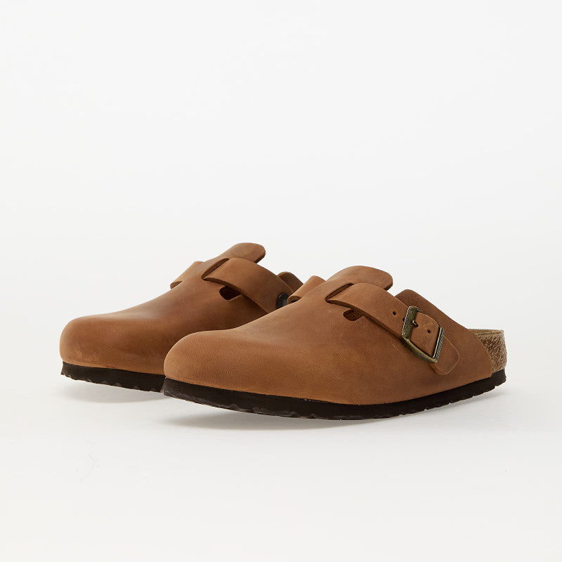 Birkenstock Boston Natural Leather Oiled Cognac