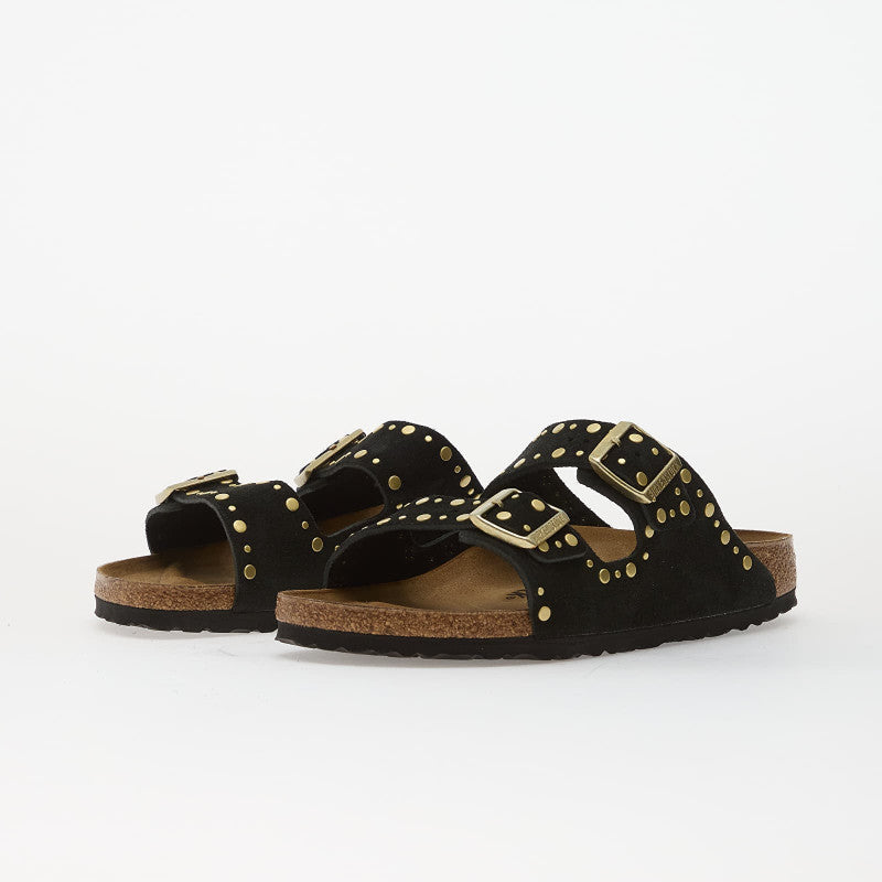 Birkenstock Arizona Rivets Suede Leather Women Black