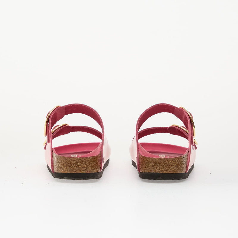 Birkenstock Arizona Big Buckle Natural Leather Patent Women High-Shine Fuchsia Tulip