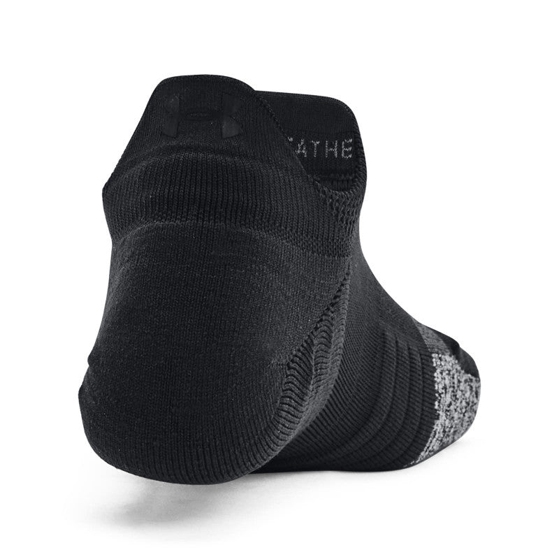 Under Armour Breathe 2 No Show Tab 2Pk Black