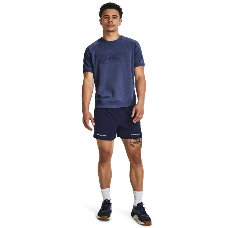 Under Armour Project Rock Terry Gym Top Hushed Blue