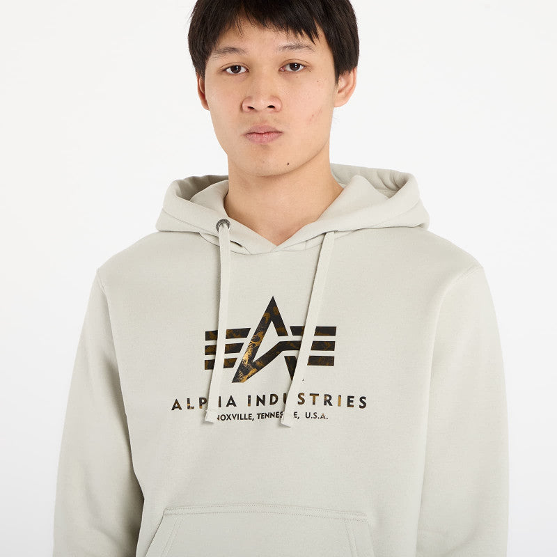Alpha Industries Basic Hoodie BL Effect Print Stone