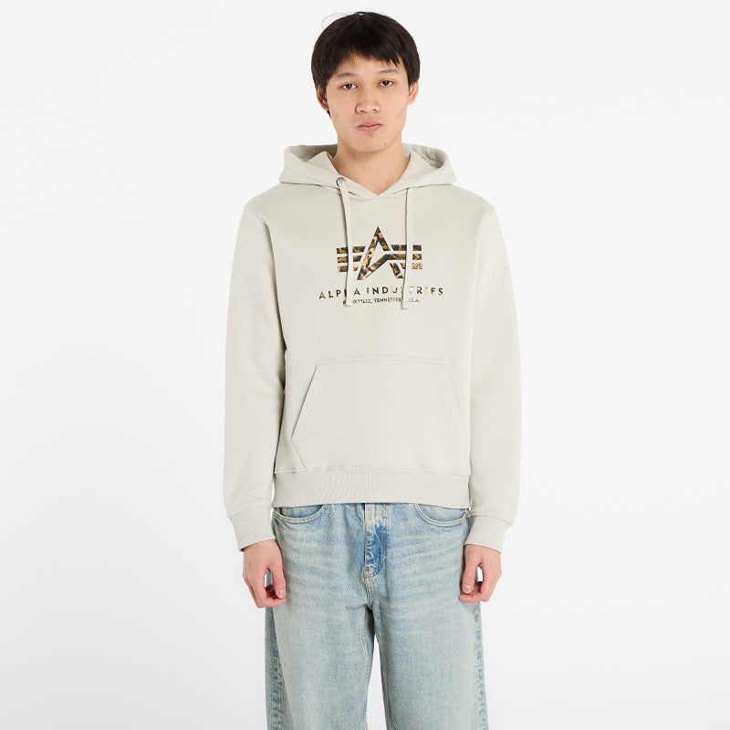 Alpha Industries Basic Hoodie BL Effect Print Stone