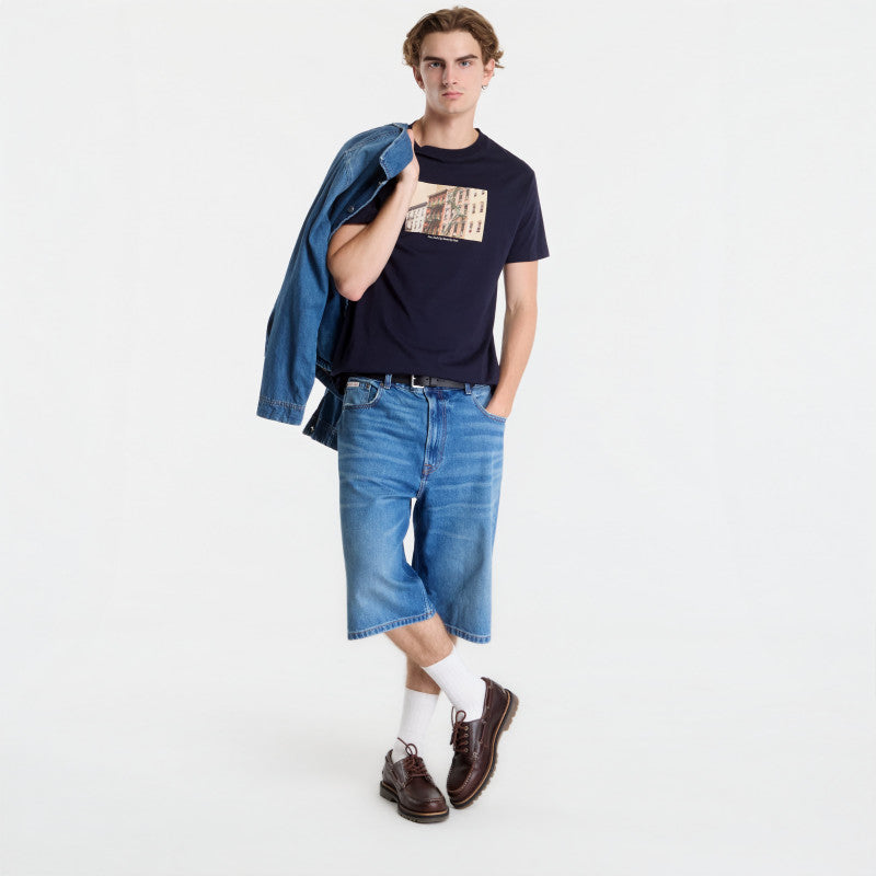 Gant Graphic Ss T-Shirt Evening Blue