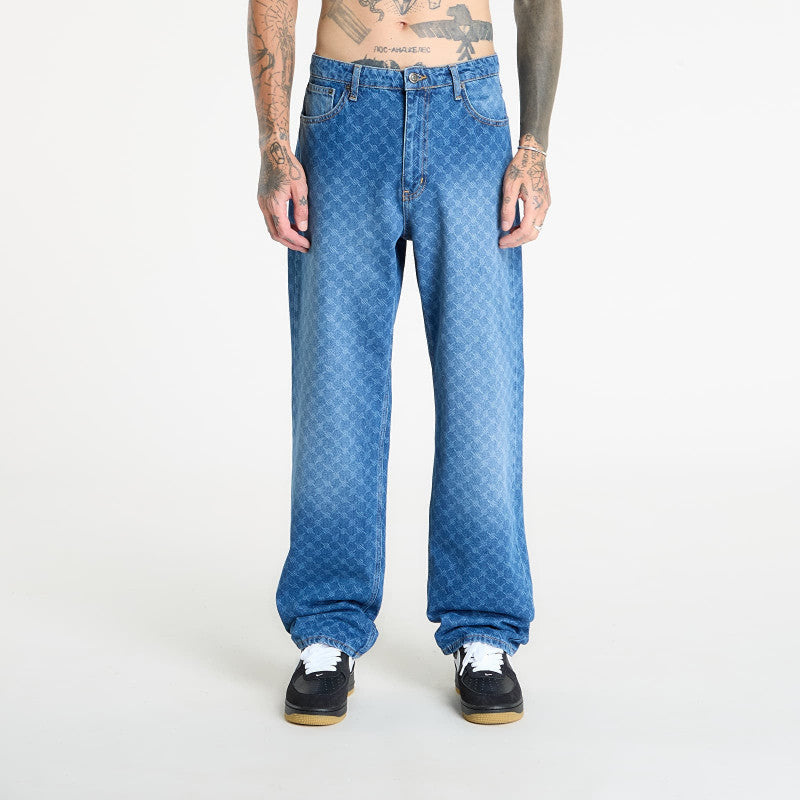 Jeansy Daily Paper Amba Monogram Jeans New Mid Blue