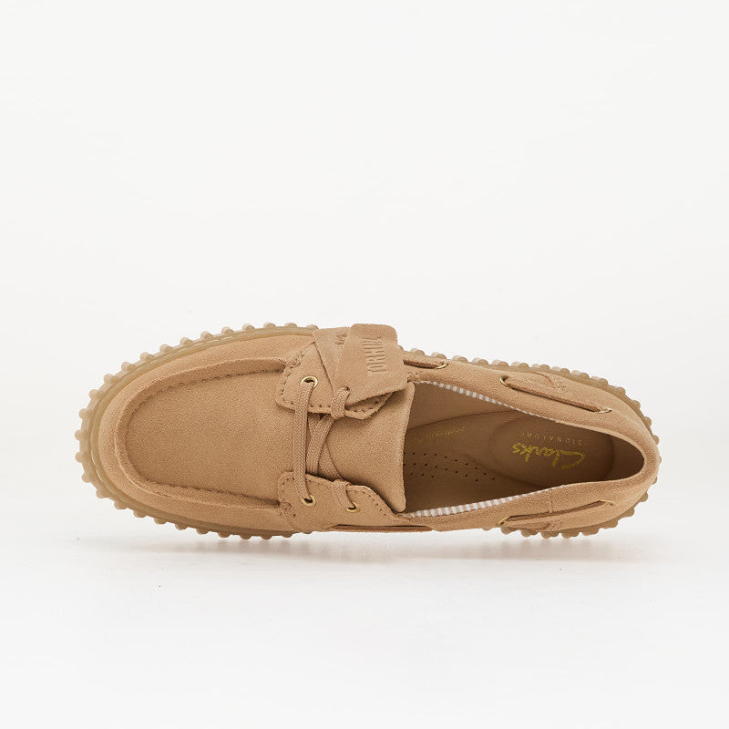 Clarks Torhill Boat Beige Suede