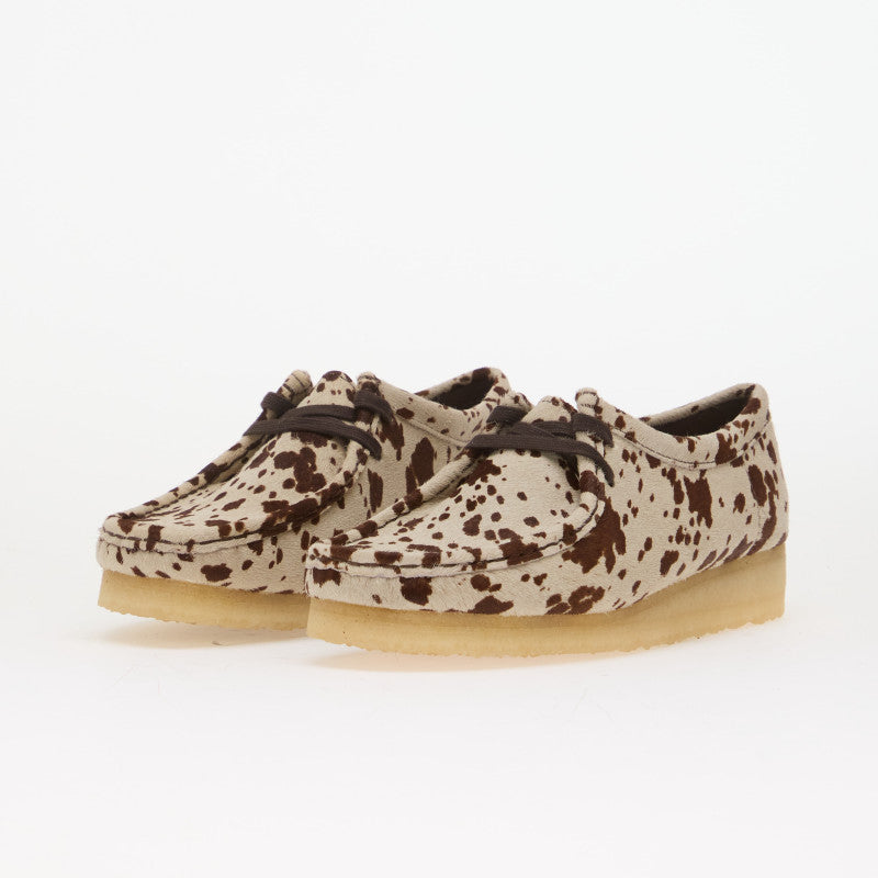 Clarks Originals Wallabee Brown Cow Print