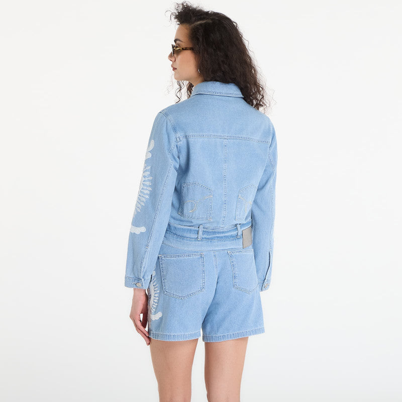 Desigual Chaq Border Coat Blue