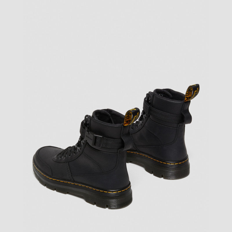 Dr. Martens COMBS TECH Leather Black Wyoming & Black Pu Polyurethane