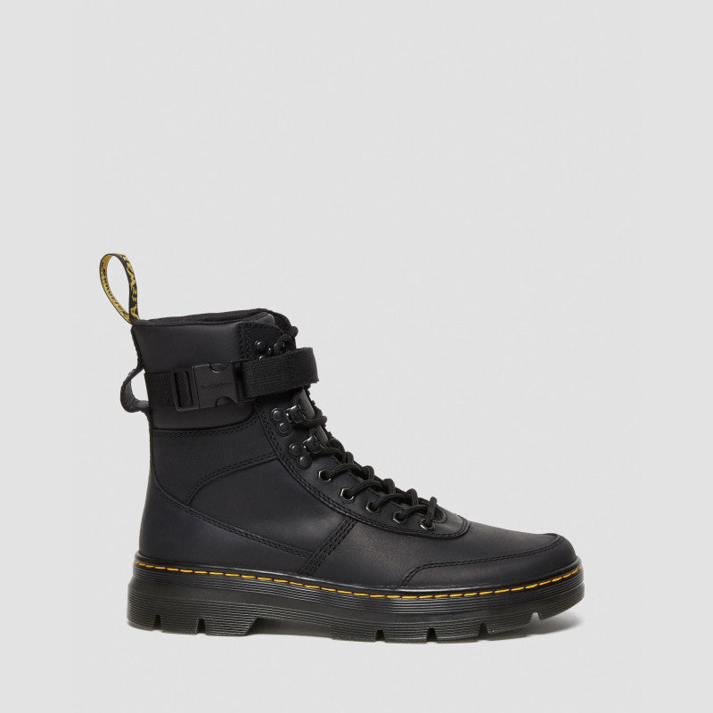 Dr. Martens COMBS TECH Leather Black Wyoming & Black Pu Polyurethane