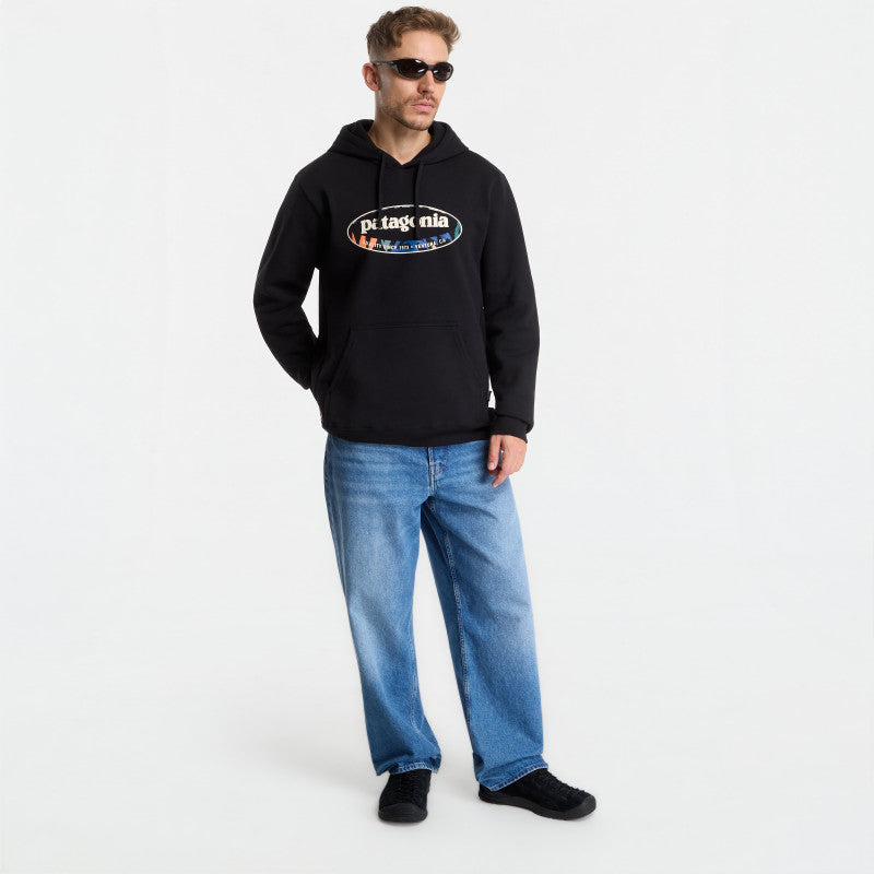 Patagonia '95 Oval Logo Uprisal Hoody Black: Kaleido