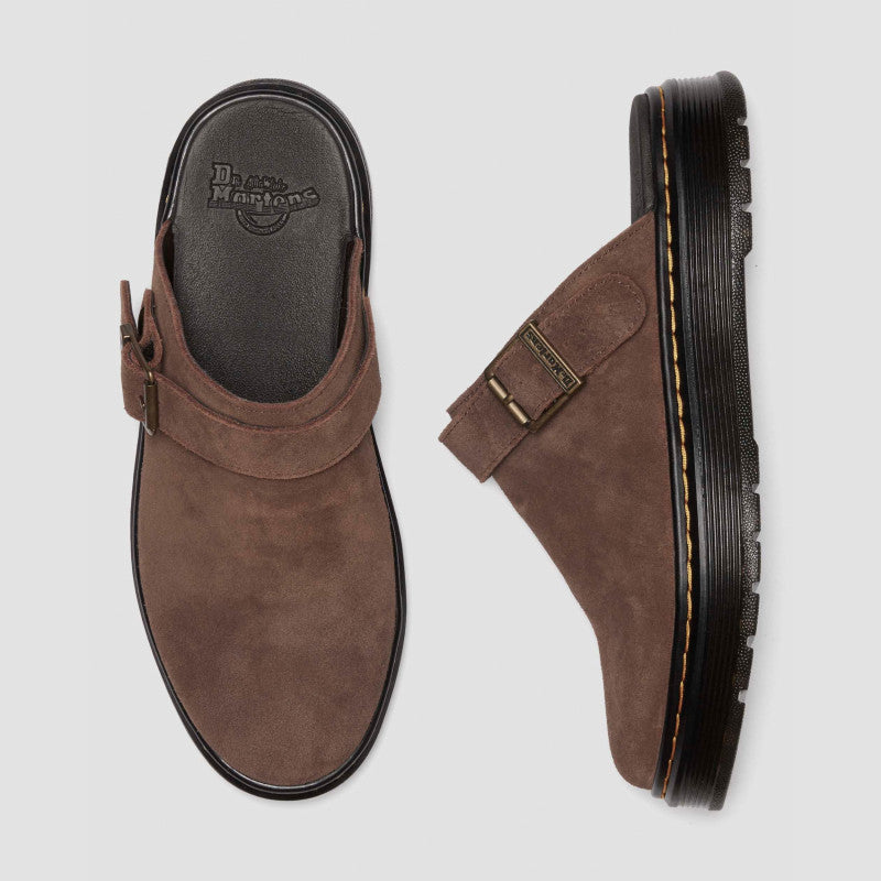 Dr. Martens Brookline Mule Dark Brown Bronx Suede