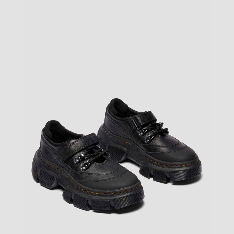 Dr. Martens DMXL MJ MARY JANE Black Virginia+Rubberised Leather