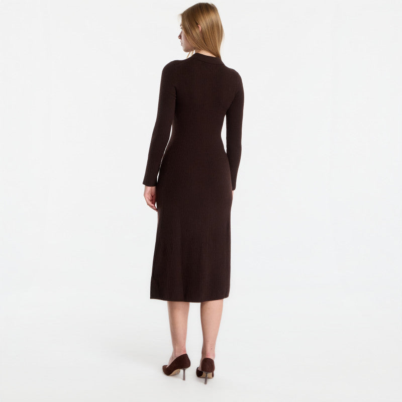 Sukienka Gant Mini Cable Knit Dress Light Ochre
