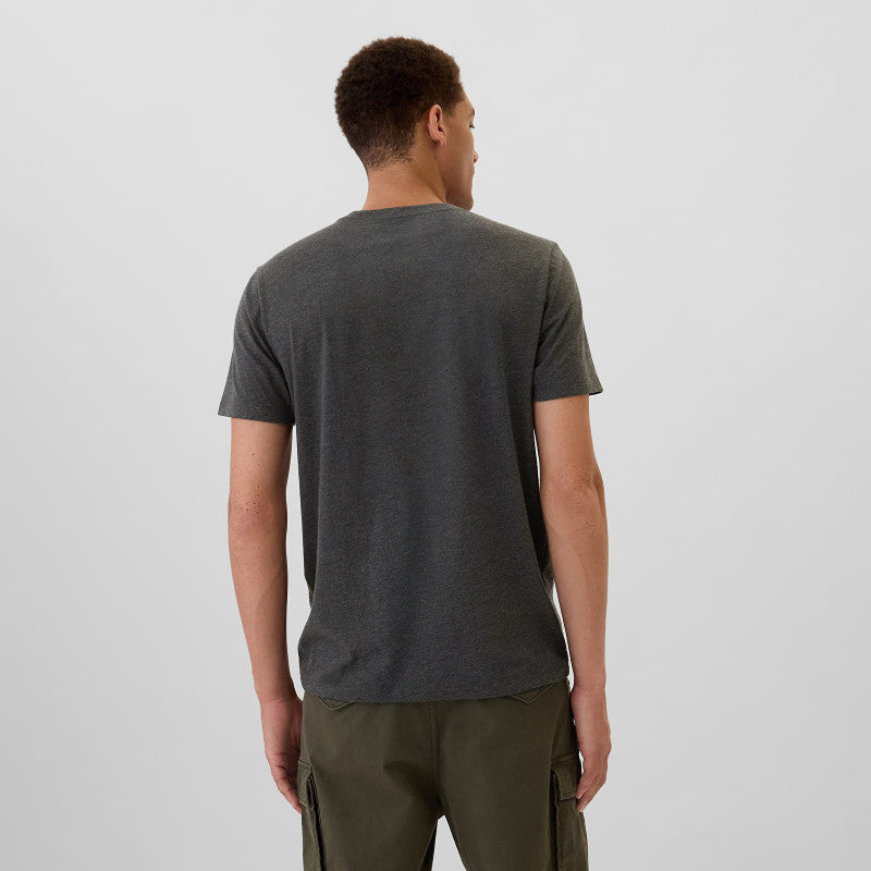 GAP Micro Logo Crew Charcoal Heather