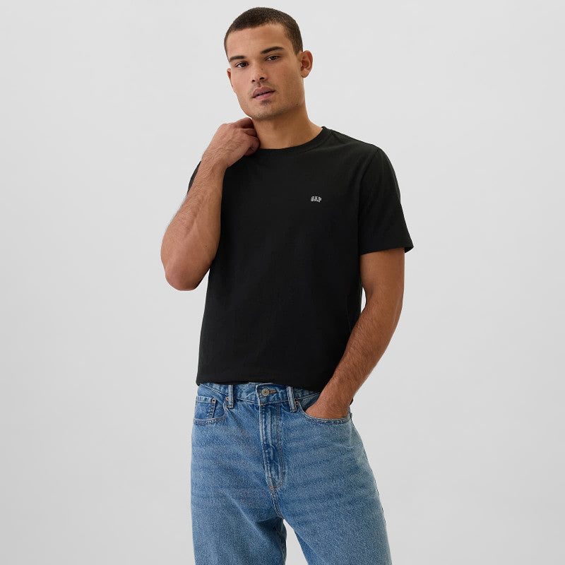 GAP Micro Logo Crew True Black