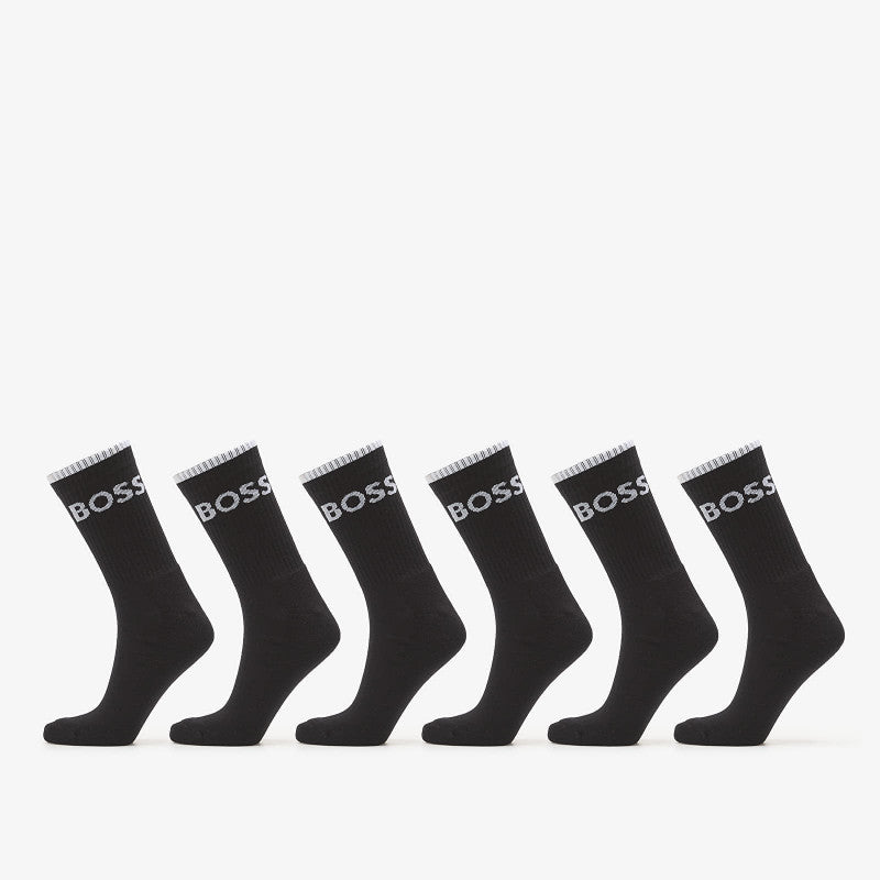 Hugo Boss 6-Pack QS Stripe CC Socks Black