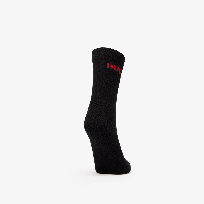 Hugo Boss Rib Logo Sock 6-Pack Black