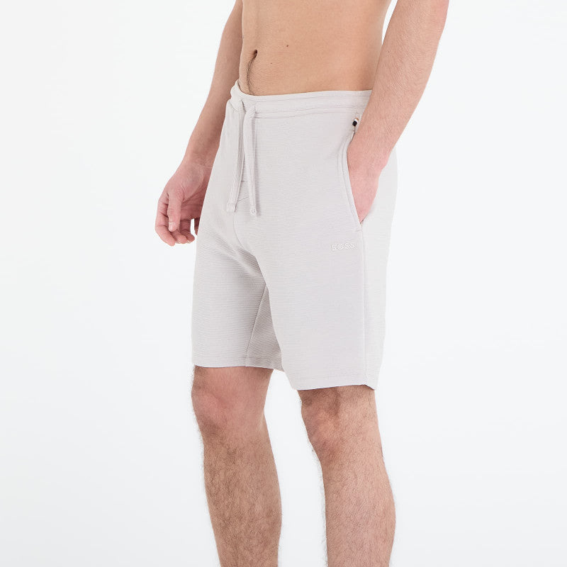 Hugo Boss Rib Shorts Light Grey