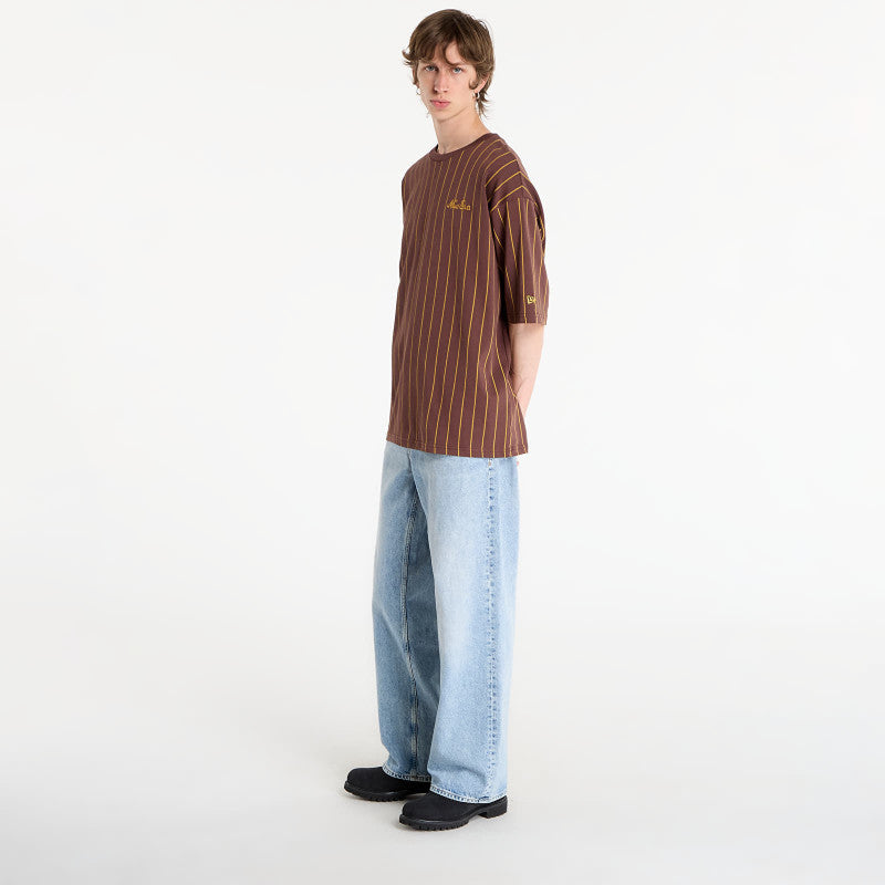 New Era Pinstripe Os Tee UNISEX Brown
