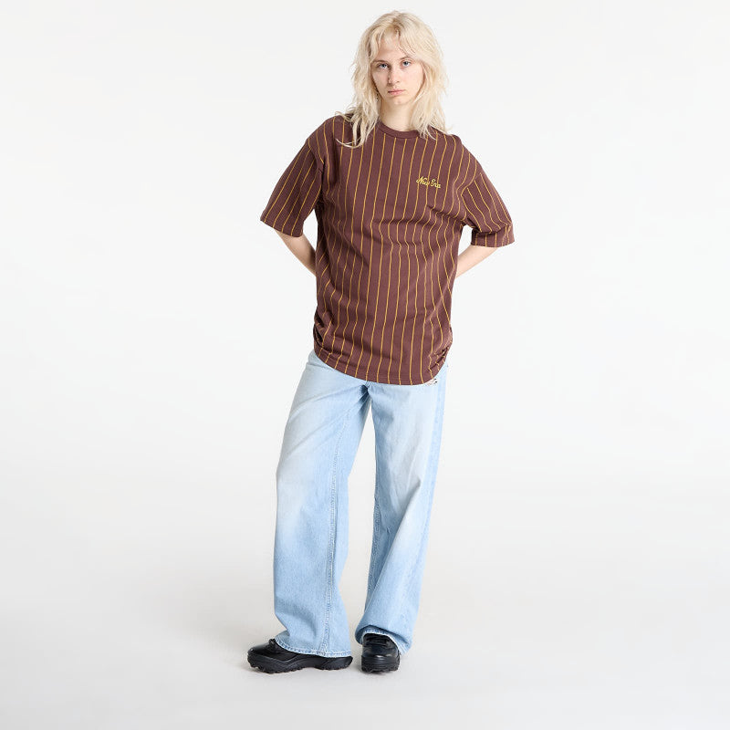 New Era Pinstripe Os Tee UNISEX Brown