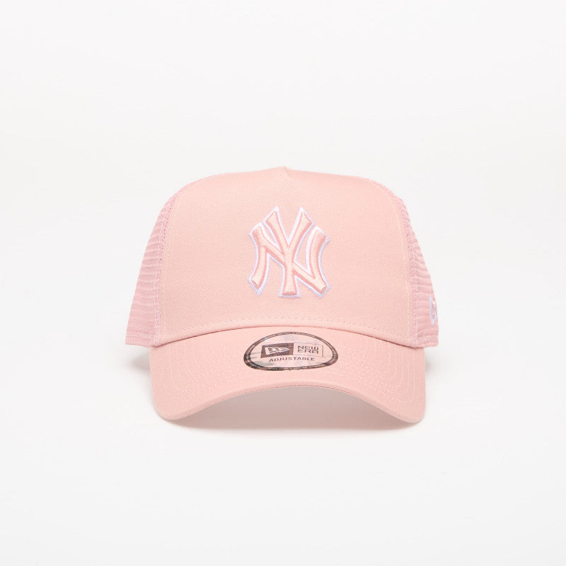 New Era 9FORTY AF Trucker Outline New York Yankees Pink Rouge/ Optic White