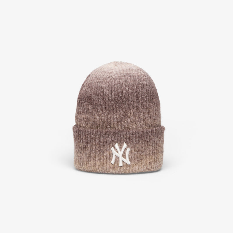New Era Knit Medium MLB Ombre Beanie New York Yankees Dusty Apricot/ Stone