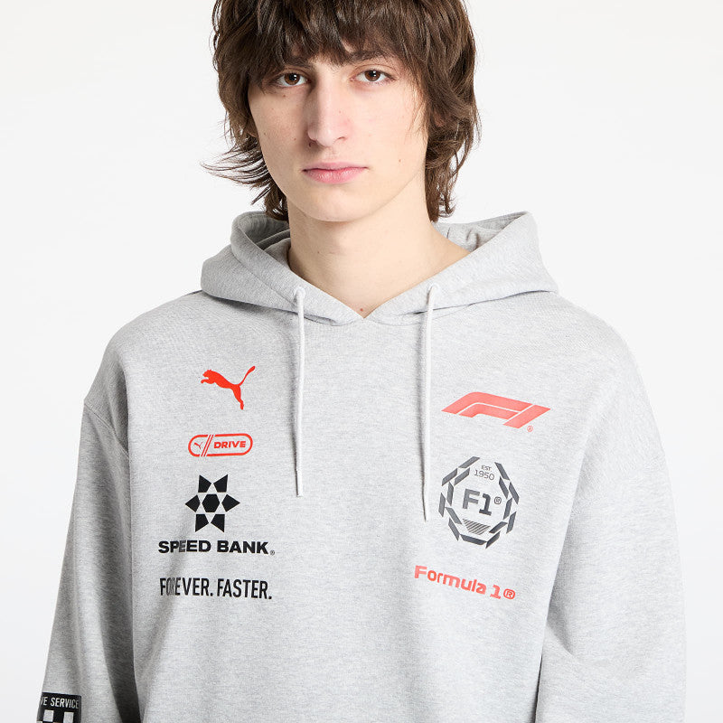 Puma F1 Racing Hoodie Light Gray Heather