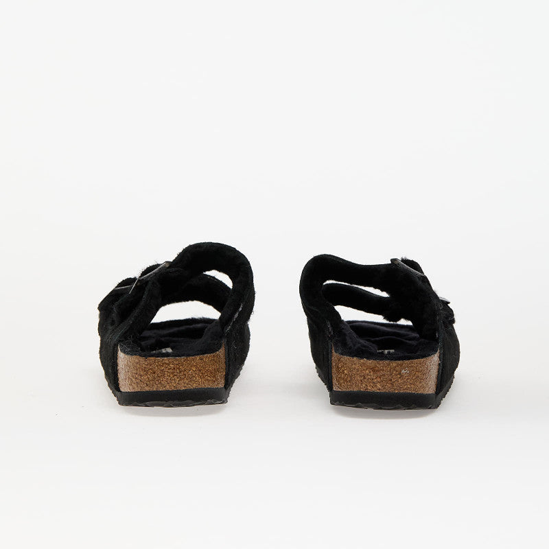 Birkenstock Arizona Shearling Suede Leather/ Fur Black