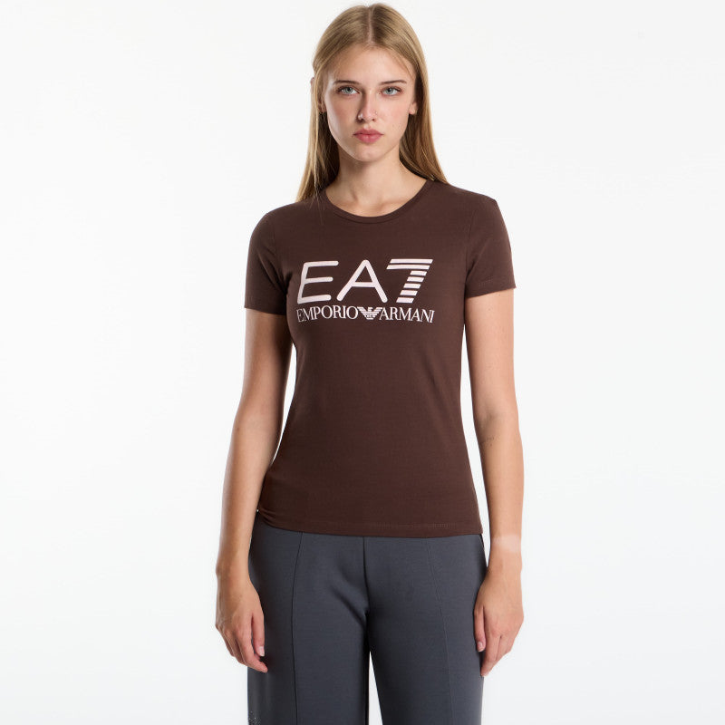 EA7 Emporio Armani Train Graphic Series Wmns Tee Ss Chicory Coffee