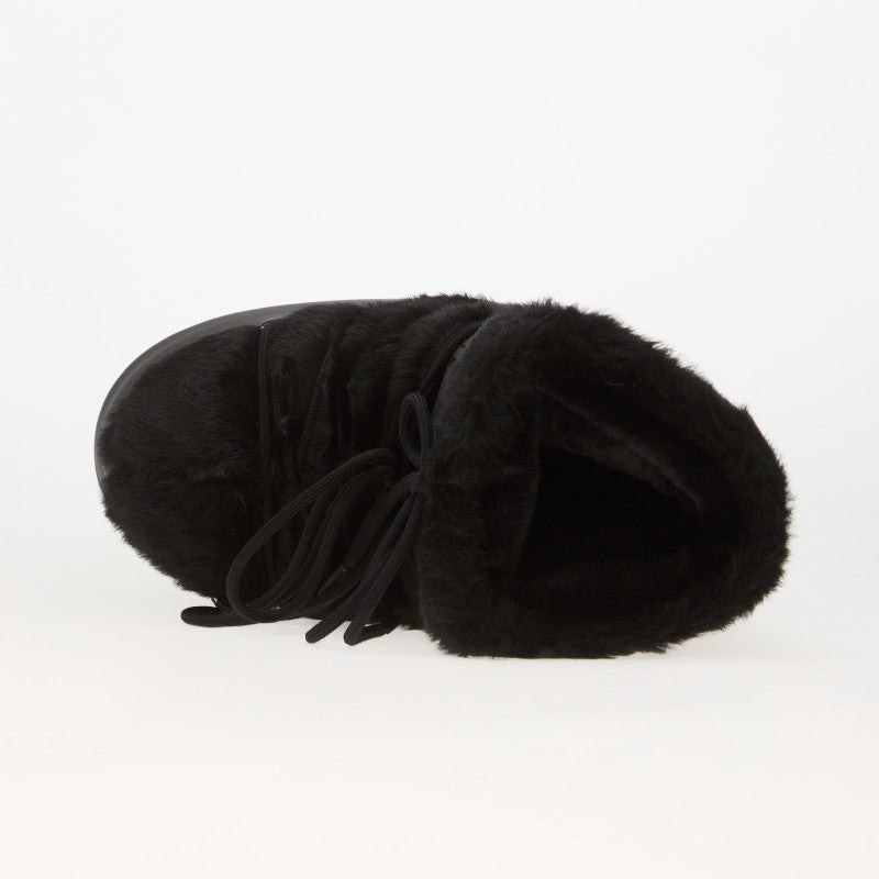 Moon Boot Icon Low Faux Fur Black