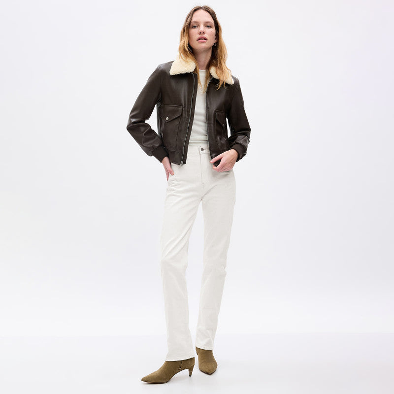 Jeansy GAP 90S Straight High Rise New Off White