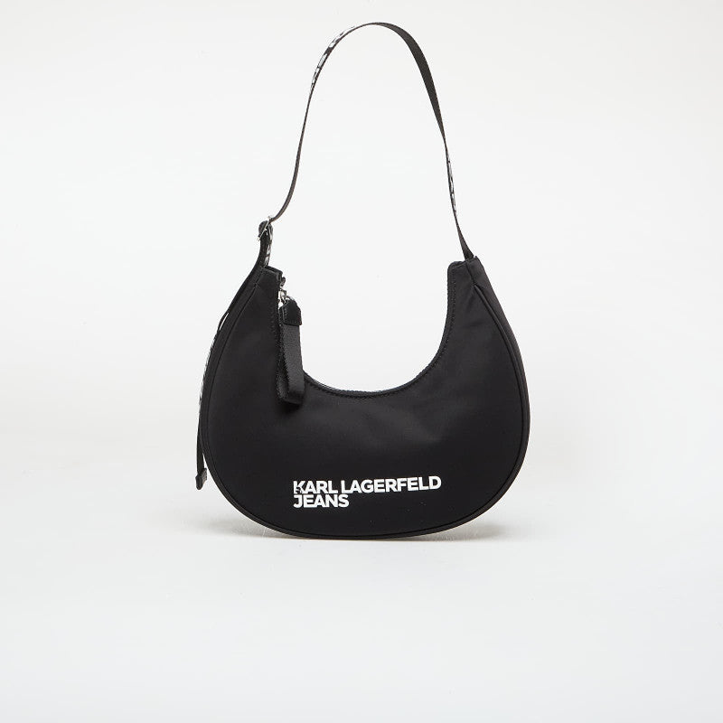 Karl Lagerfeld Jeans Essential Nylon Moon Bag Black