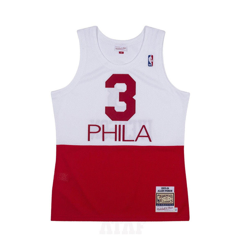 Mitchell & Ness NBA Authentic Jersey Philadelphia 76ers 2003-04 Allen Iverson White Red