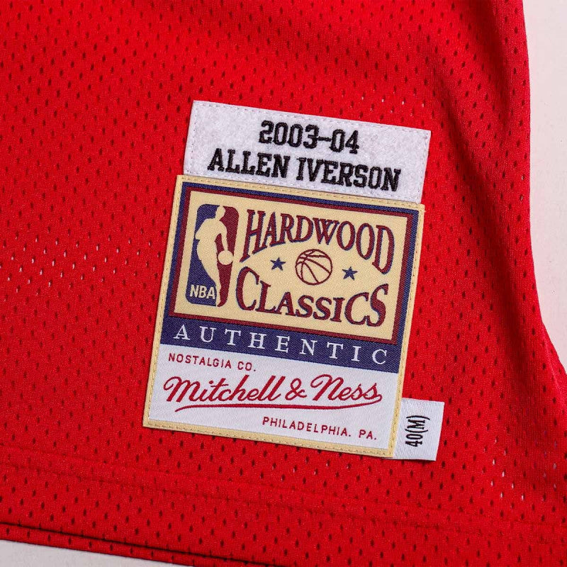 Mitchell & Ness NBA Authentic Jersey Philadelphia 76ers 2003-04 Allen Iverson White Red
