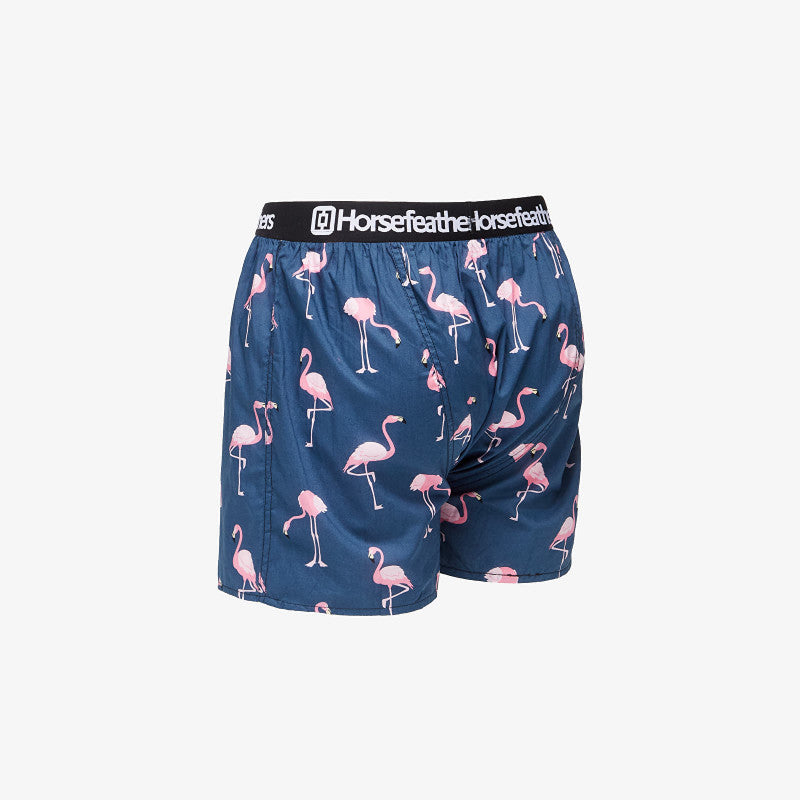 Bokserki Horsefeathers Frazier Boxer Shorts Blue/ Flamingos Print
