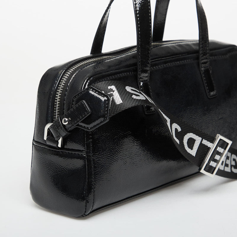 Karl Lagerfeld Jeans Box Logo Bowlingbag Glossy Black