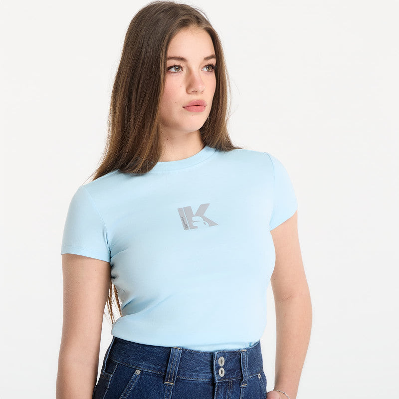 Karl Lagerfeld Jeans Slim Ss K Logo Tee Corydalis Blue