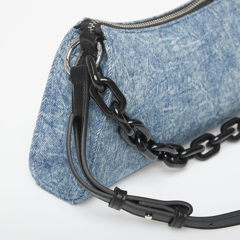 Karl Lagerfeld Jeans Denim Chain Sm Shoulderbag Washed Medium Blue