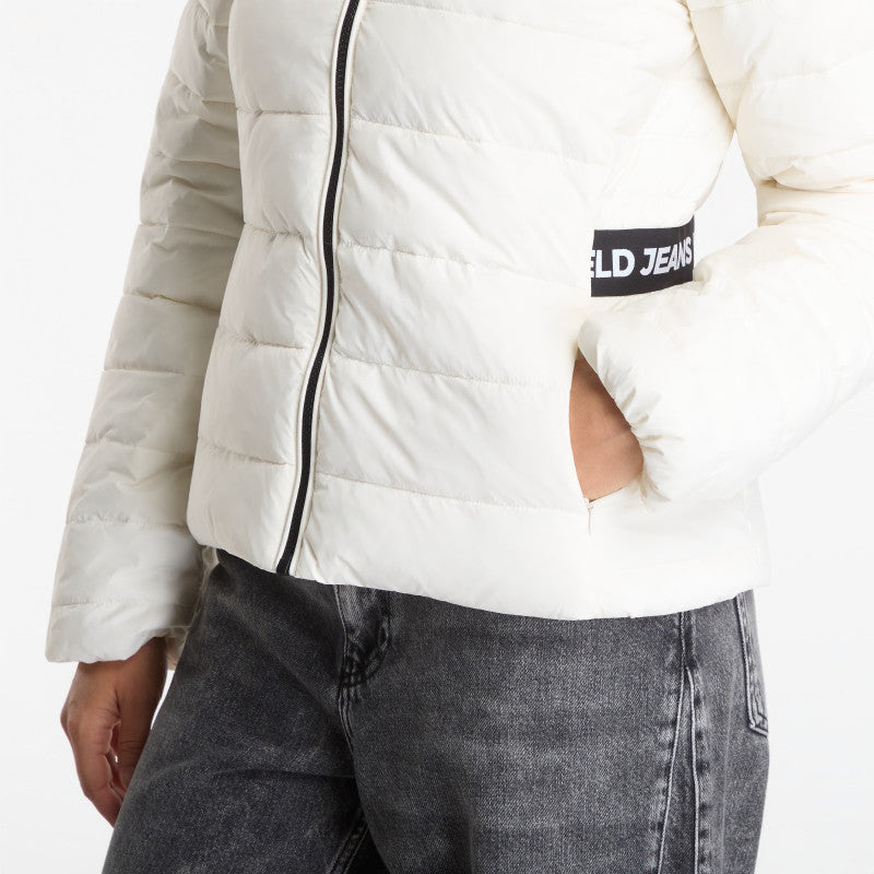 Karl Lagerfeld Jeans Light Padded Logo Jacket Egret