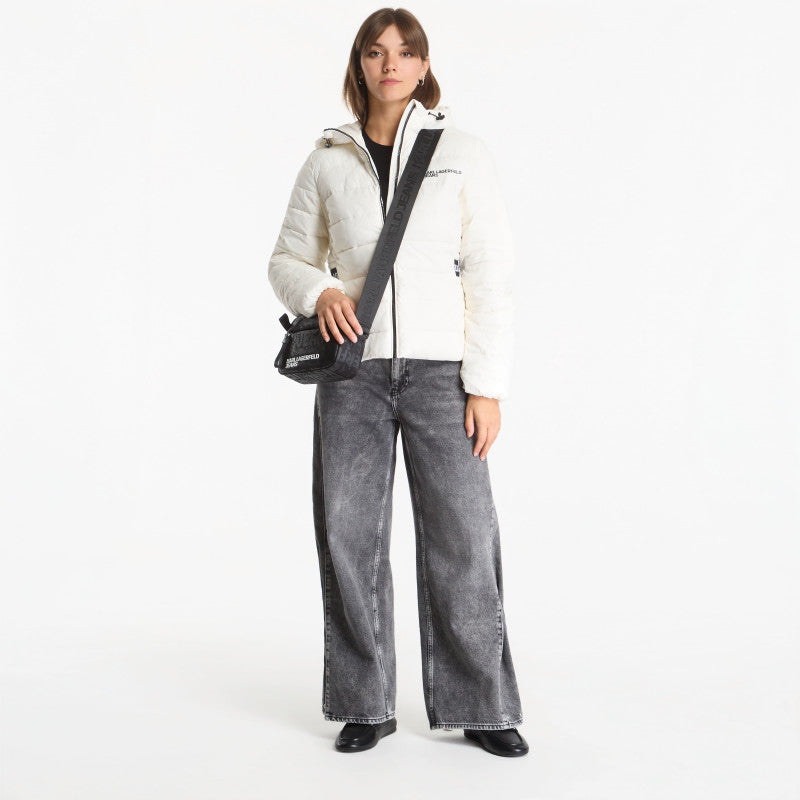 Karl Lagerfeld Jeans Light Padded Logo Jacket Egret