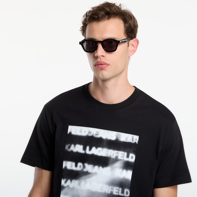 Karl Lagerfeld Jeans Reg Smoke Logo Tee Black