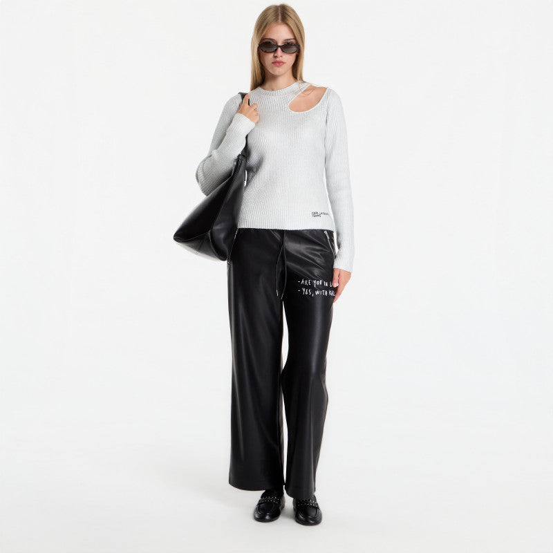 Karl Lagerfeld Jeans X Pt Faux Leather Pant Black