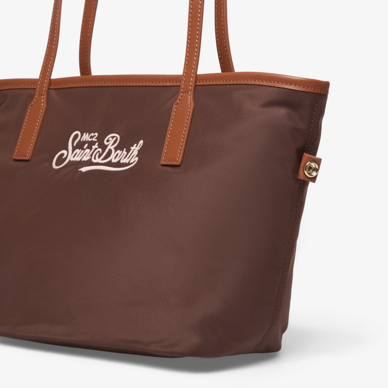 MC2 Saint Barth City Bag Mid Nylon Brown