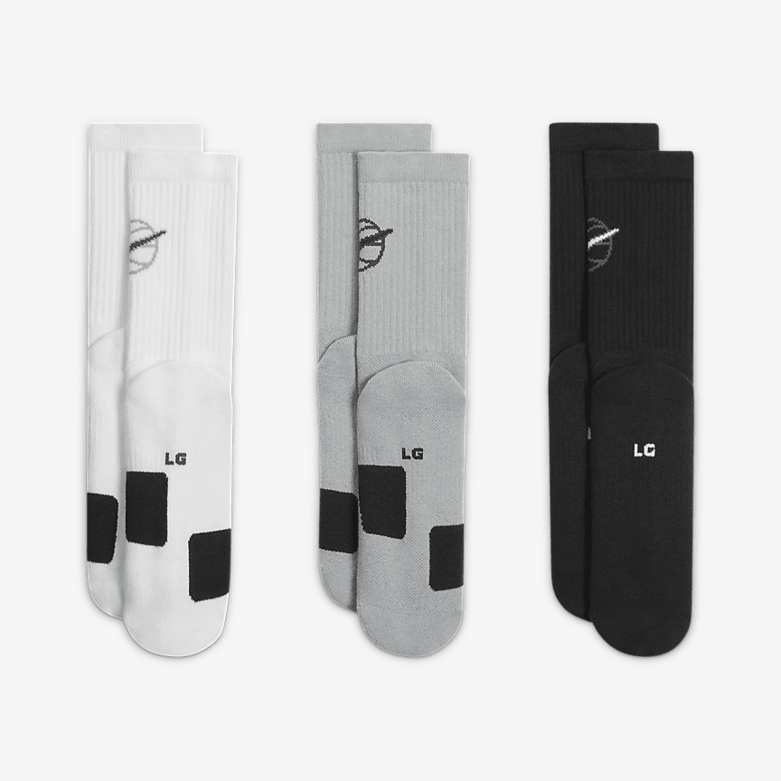 Nike Elite Everyday Crew Kojinės (3 Poros)